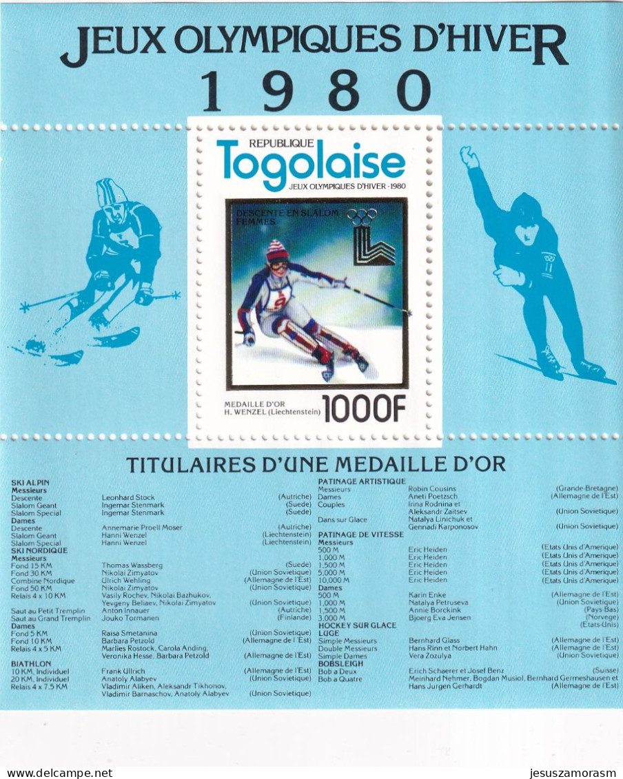 Togo Hb Michel 168A Al 173A - Hiver 1980: Lake Placid