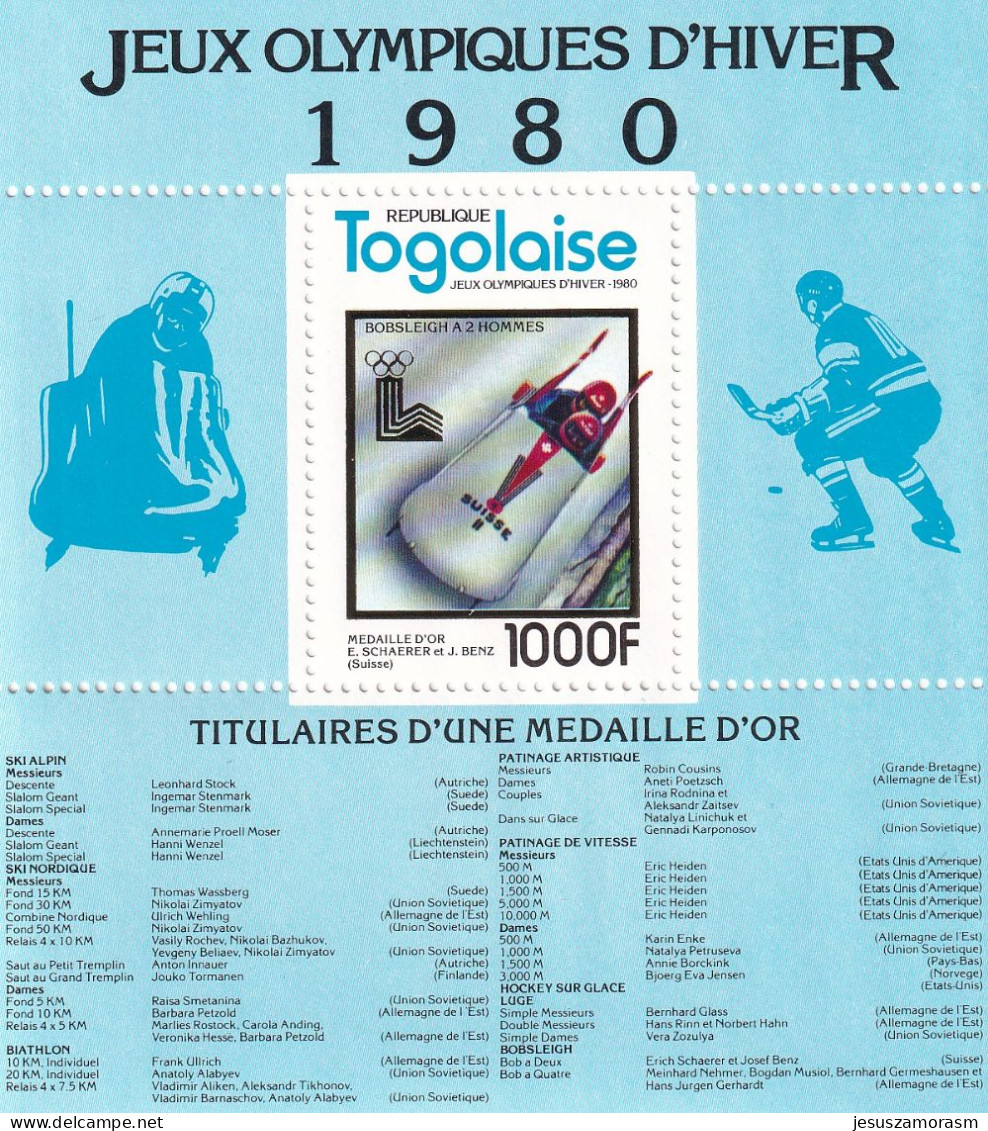 Togo Hb Michel 168A Al 173A - Winter 1980: Lake Placid