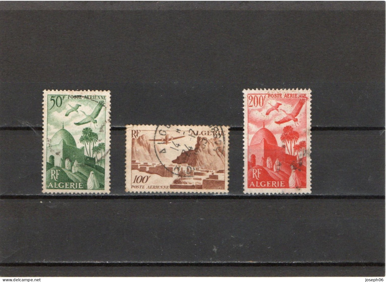 ALGERIE    1949-53  Poste Aérienne  N° 9  à  12  Incomplet  Oblitéré  9  10  Frais De Gestion Compris - Airmail