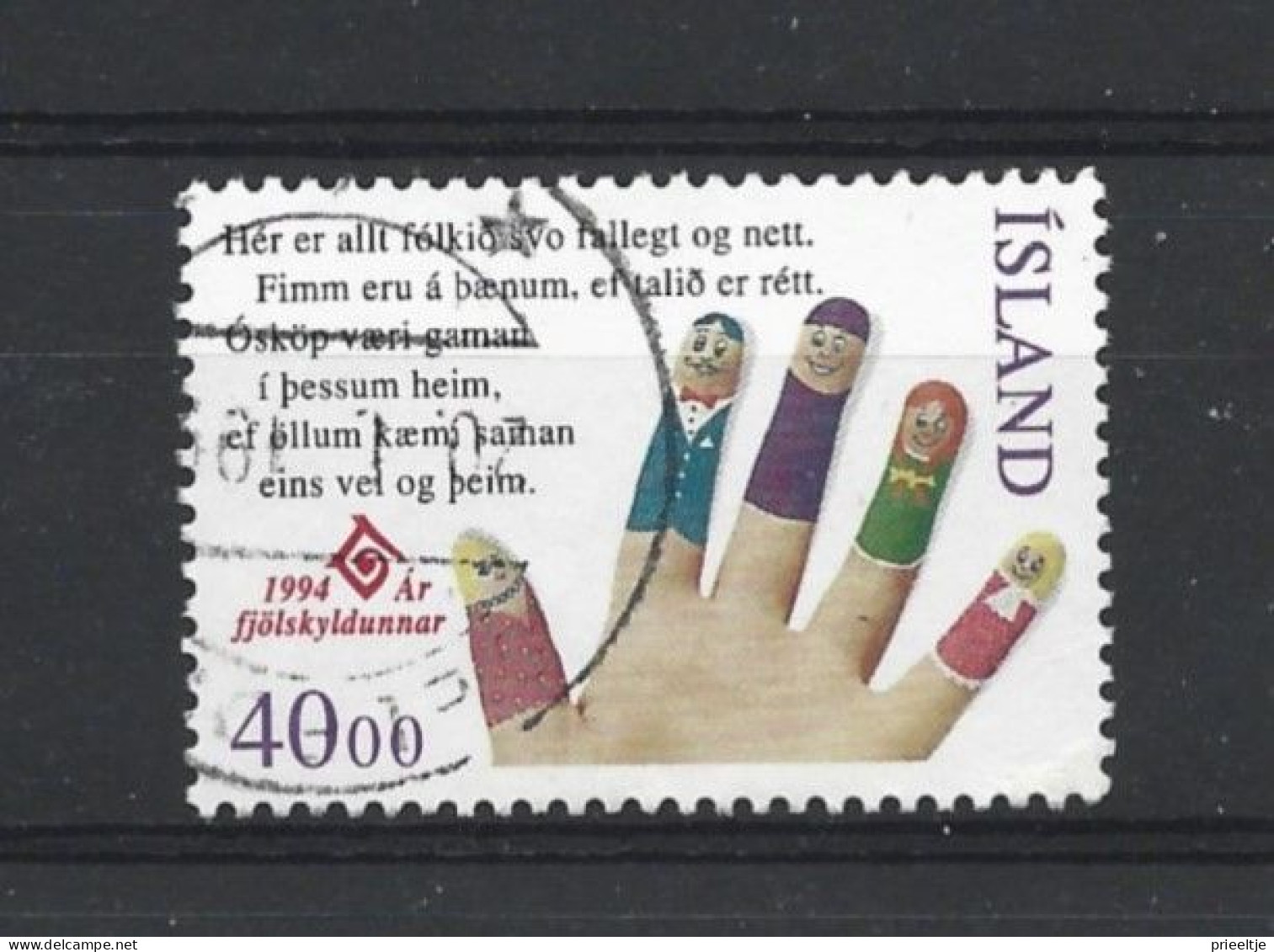 Iceland 1994 Int. Year Of Family Y.T. 750 (0) - Usados