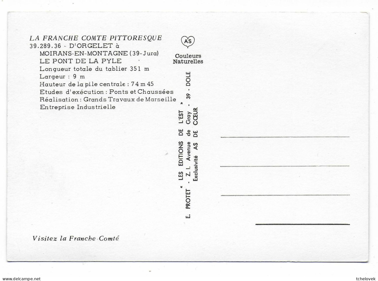 (39). Jura. D'Orgelet à Moirans. 39.289.28 Barrage De Vouglans & 39.289.36 Pont De La Pyle - Orgelet