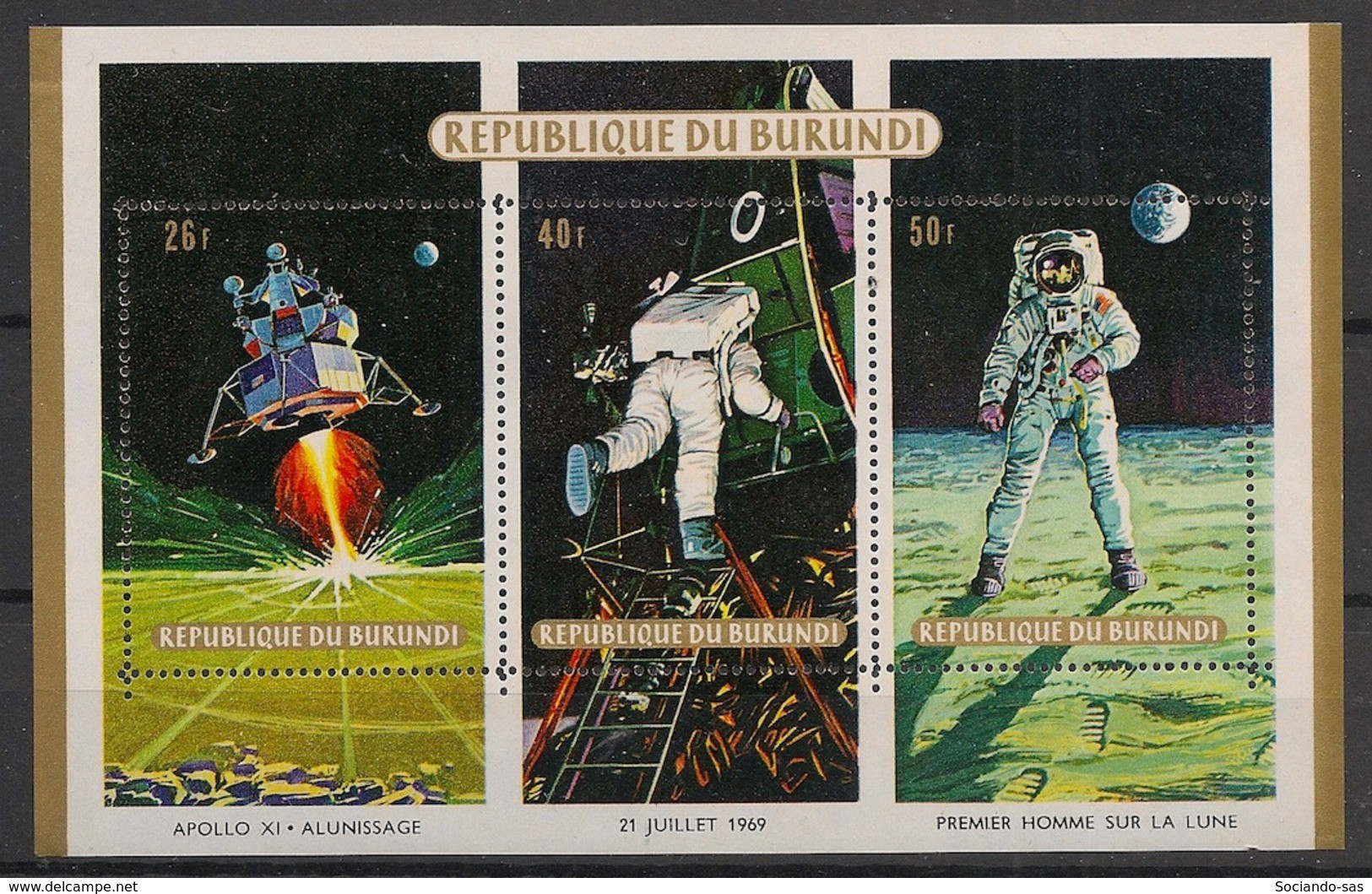 BURUNDI - 1969 - N°Mi. Bloc 37 - Apollo 11 - Neuf Luxe ** / MNH / Postfrisch - Nuovi