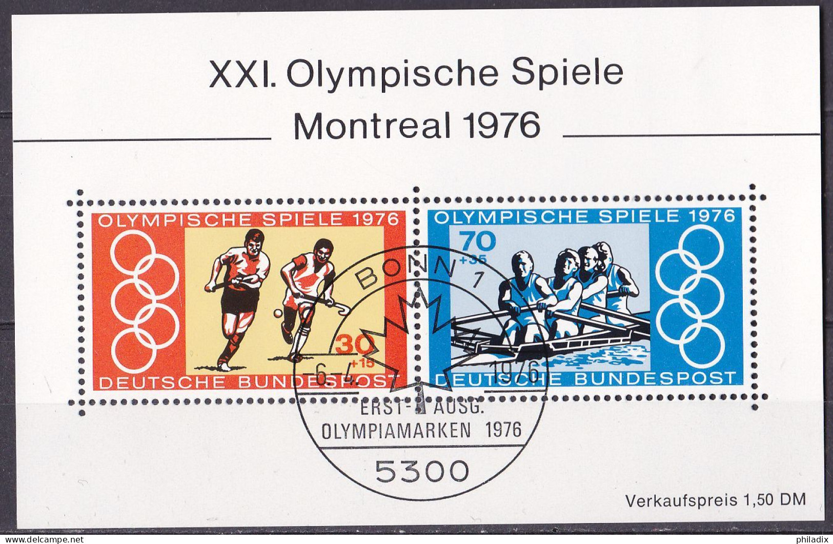 # (888-889) BRD 1976 Olympische Sommerspiele Montreal O/used ESST (Blk-71) - 1959-1980