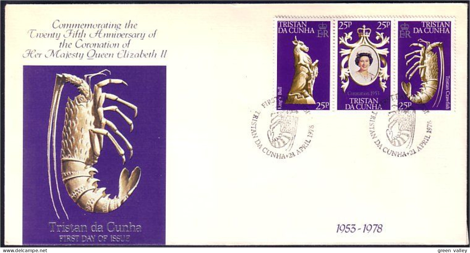 Tristan Da Cunha Bull Crawfish Taureau Langouste FDC ( A81 925) - Schalentiere