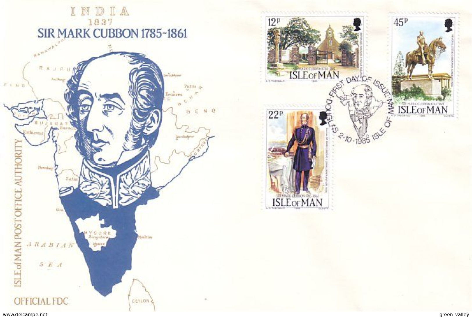 Isle Of Man Sir Mark Cubbon FDC ( A81 853) - Man (Ile De)