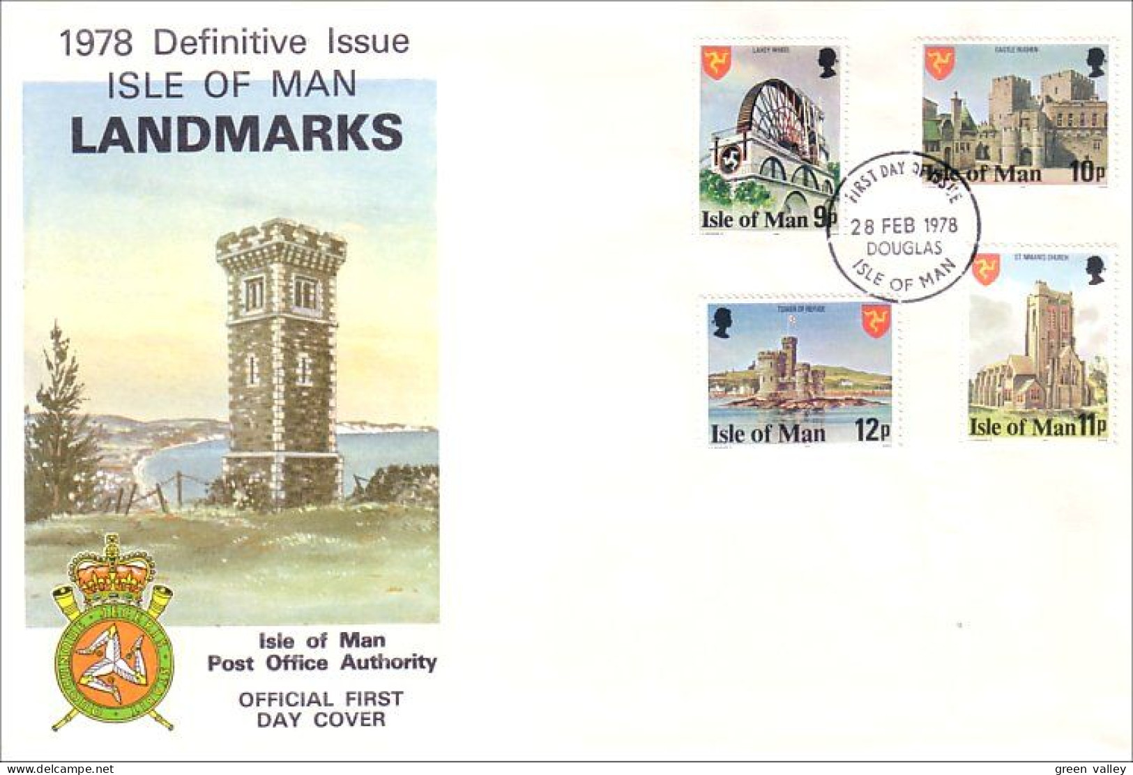 Isle Of Man Landmarks Monuments FDC ( A81 798) - Man (Ile De)