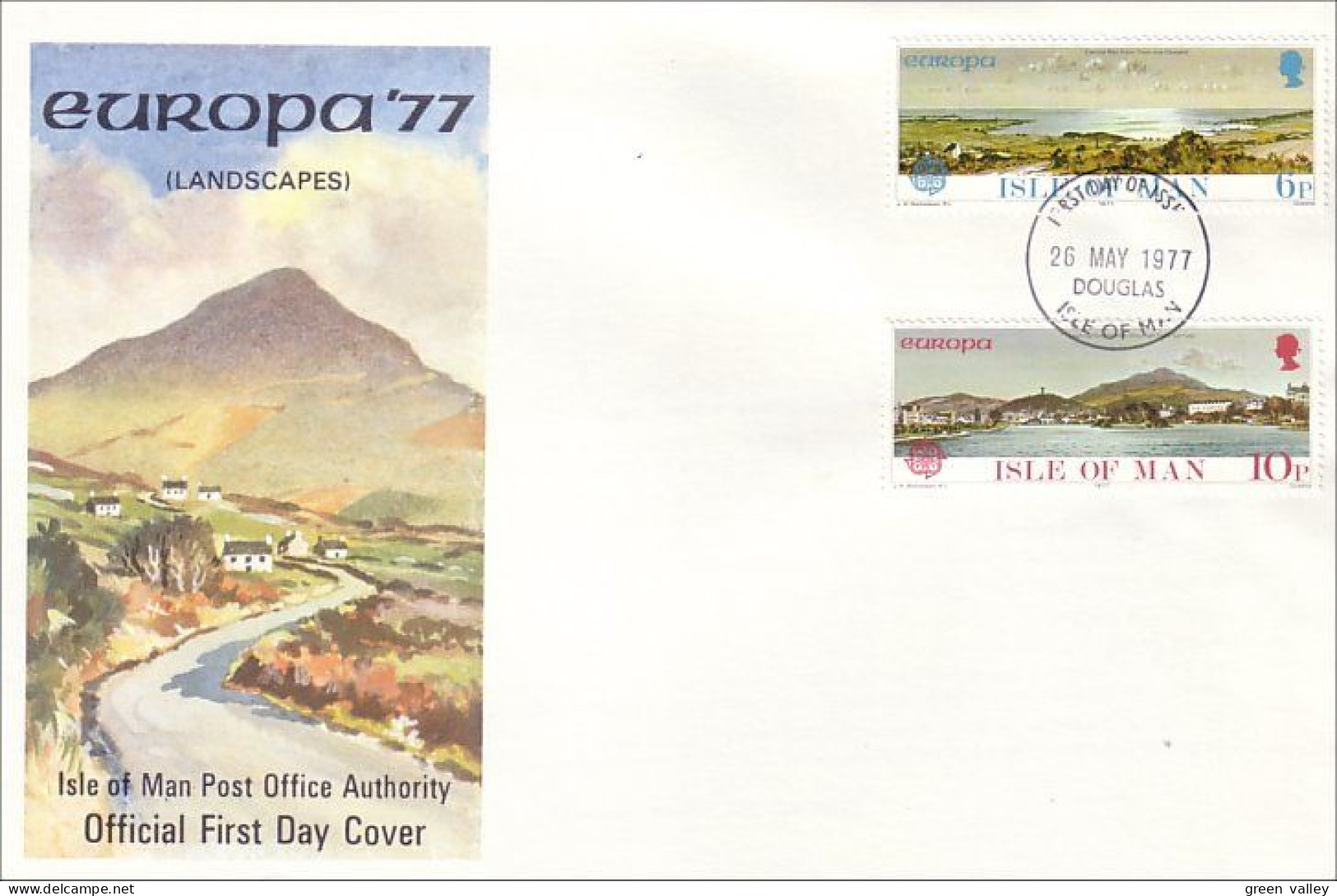 Isle Of Man Paysages Landscapes Europa FDC ( A81 794b) - 1977