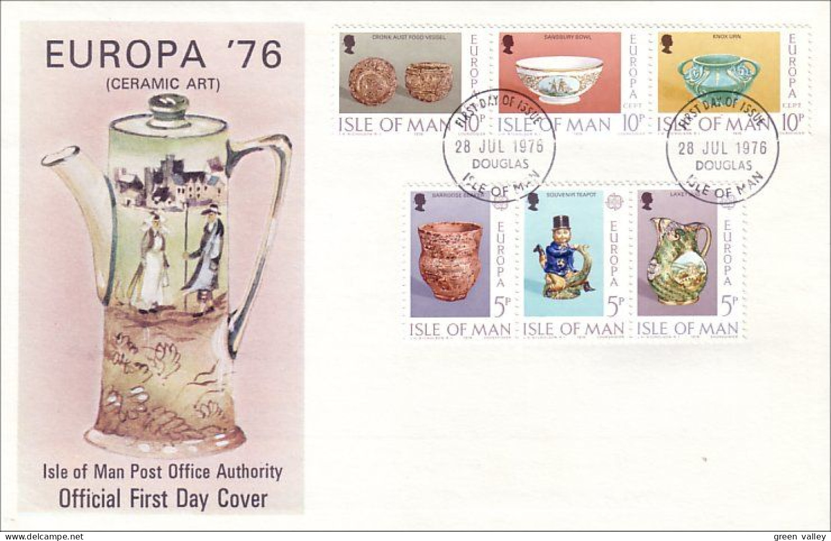 Isle Of Man Bronze Porcelaine Theiere Teapot Jug Coupe FDC ( A81 792a) - Minerals