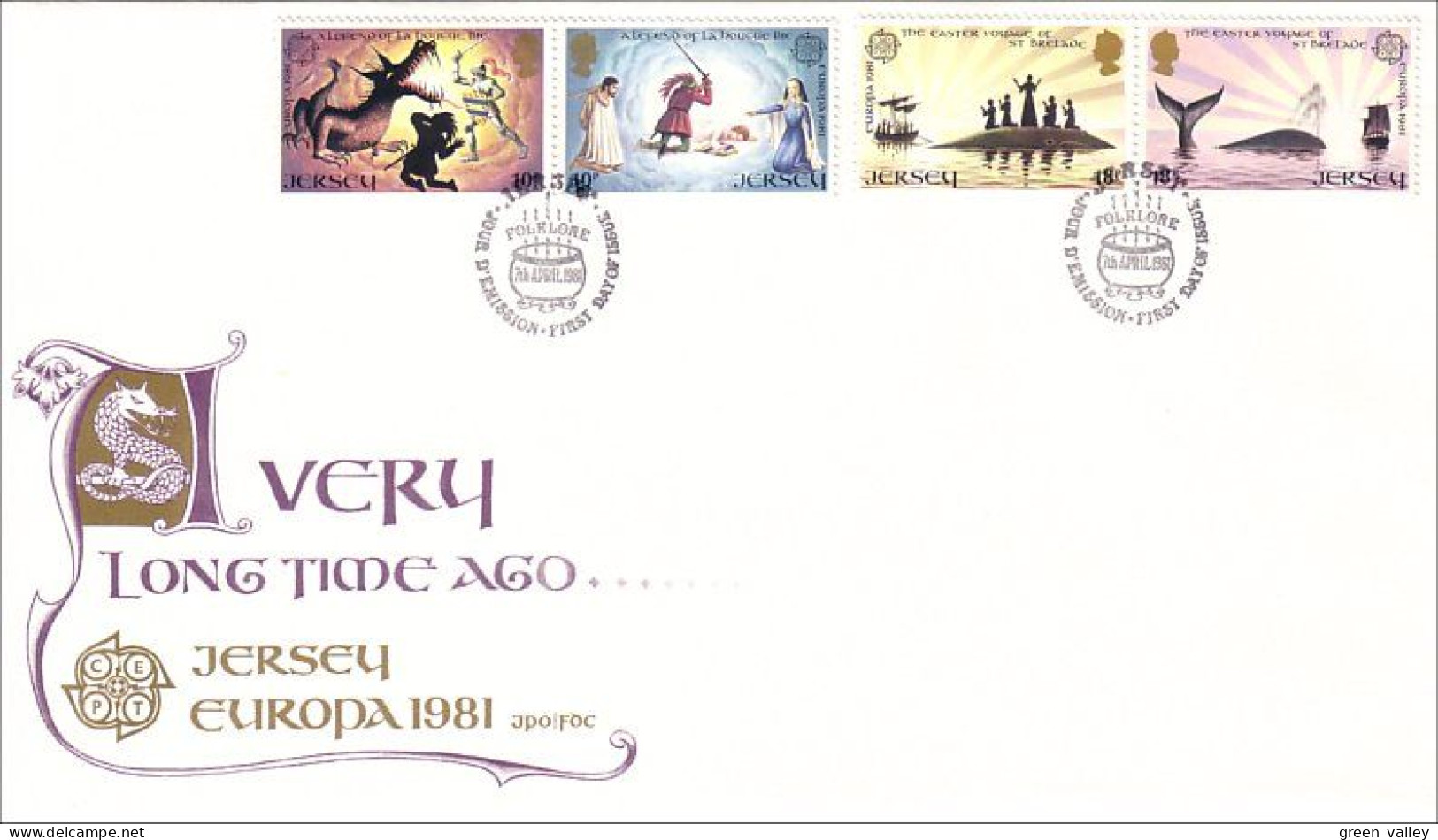 Jersey Folklore Legends Contes FDC ( A81 750b) - Fairy Tales, Popular Stories & Legends
