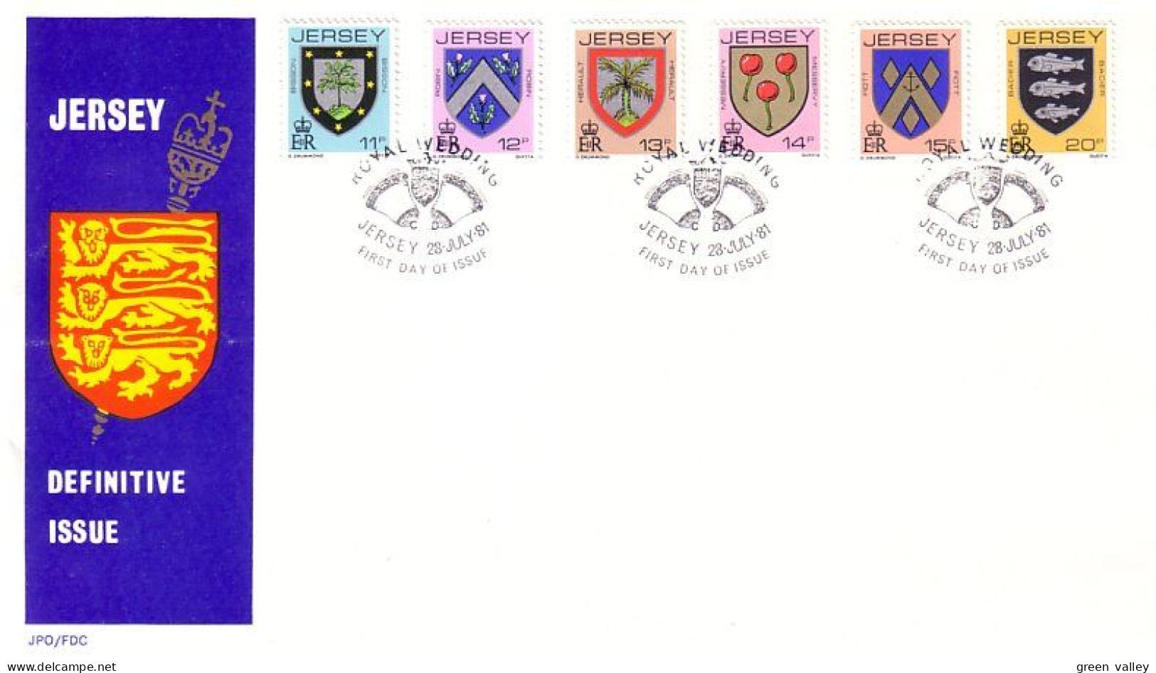 Jersey Armoiries Coat Of Arms FDC ( A81 747) - Covers