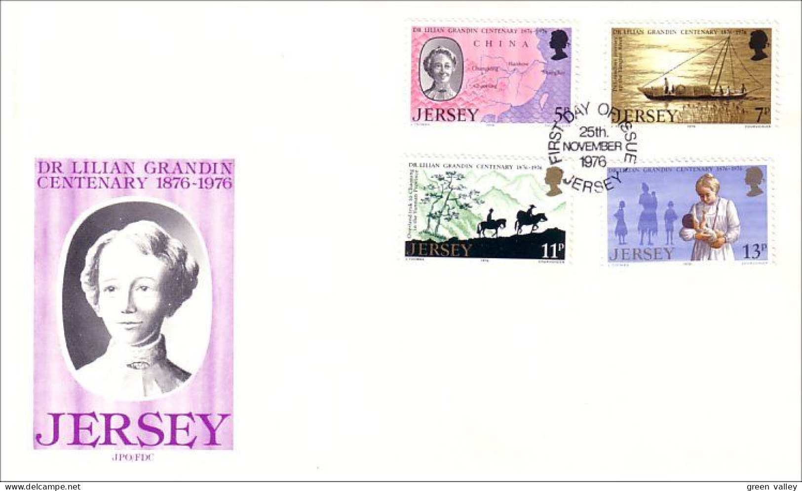 Jersey Dr Lilian Grandin Carte China Map FDC ( A81 728b) - Eilanden