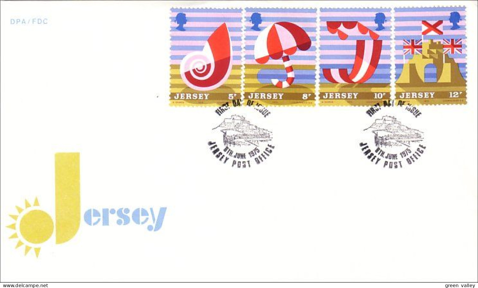 Jersey Drapeau Flag FDC ( A81 718b) - Buste
