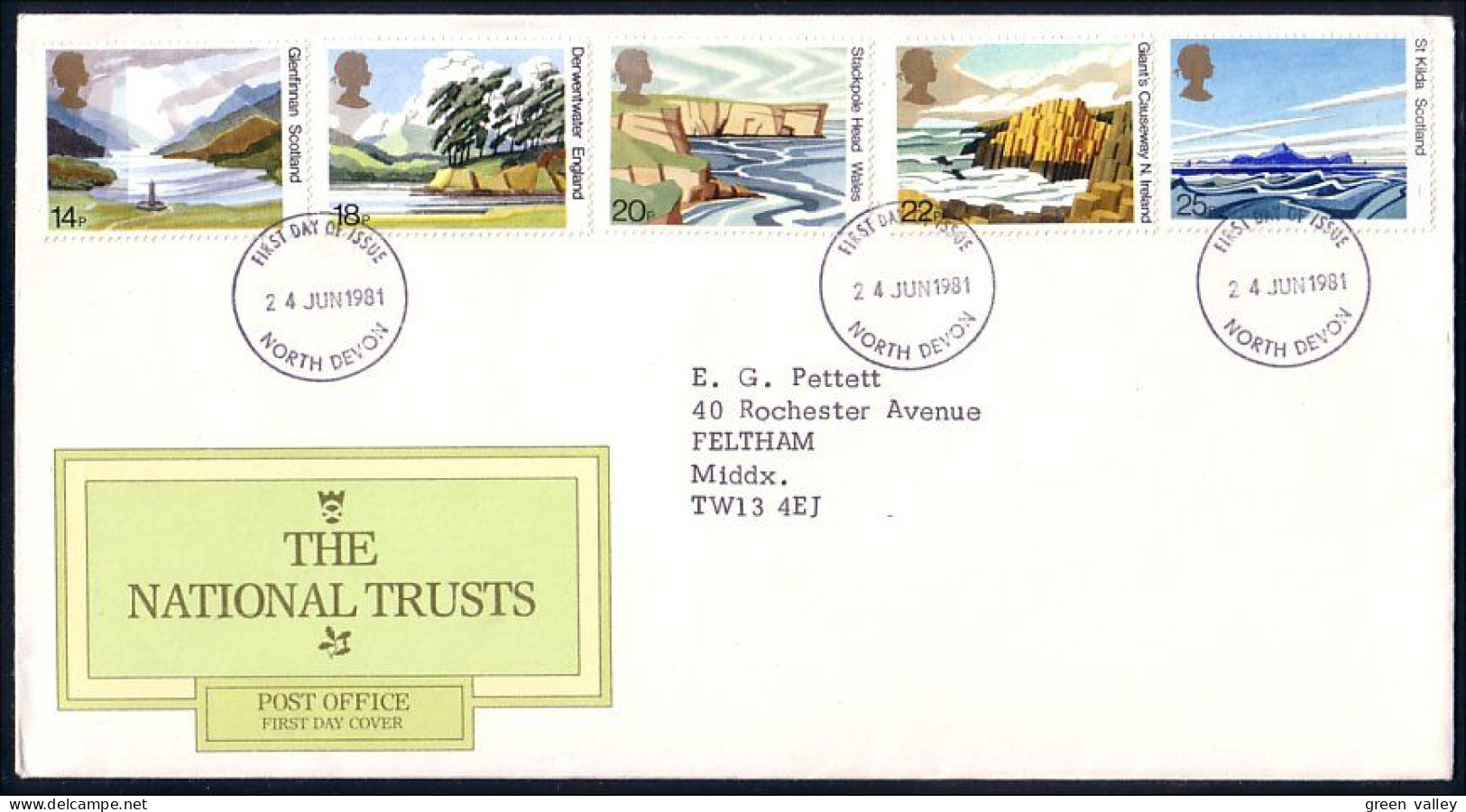 G-B Landscape Paintings FDC ( A81 568) - 1981-1990 Dezimalausgaben