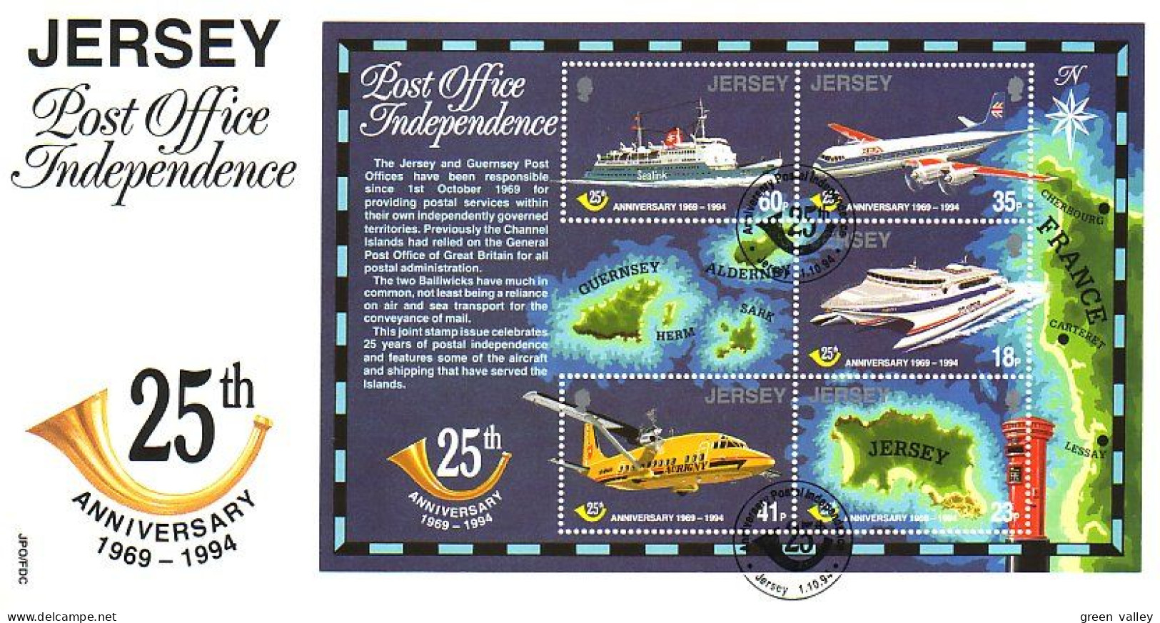 Jersey Iles Et Transports And Islands FDC ( A81 244) - Isole