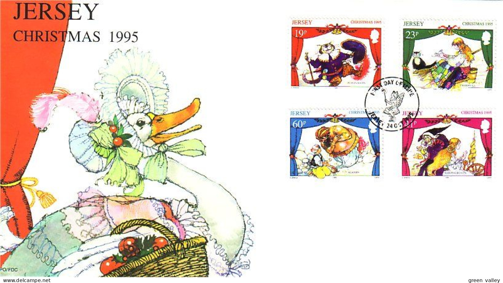 Jersey Christmas Noel 1995 FDC ( A81 270) - Fairy Tales, Popular Stories & Legends