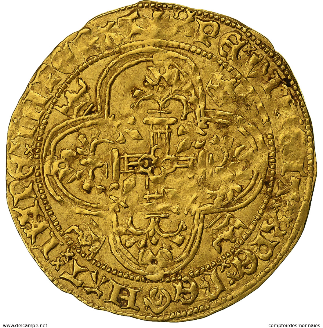 France, Charles VII, Royal D'or, 1435-1442, Chinon, Or, TTB+, Duplessy:455 - 1422-1461 Carlos VII El Victorioso