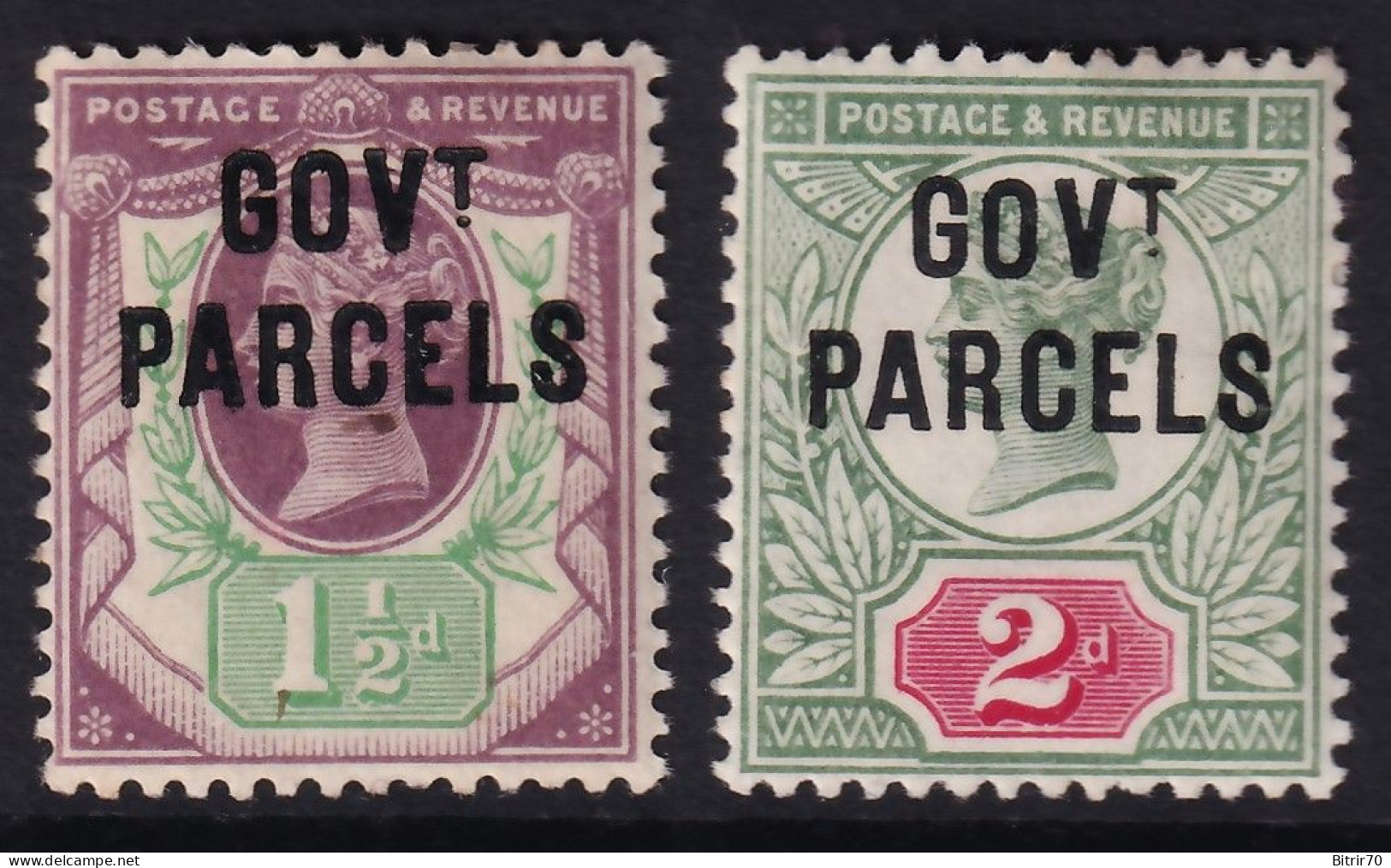 Gran Bretaña, 1888-1901. Y&T. 29, 30, MH, Gov. Parcels - Servizio