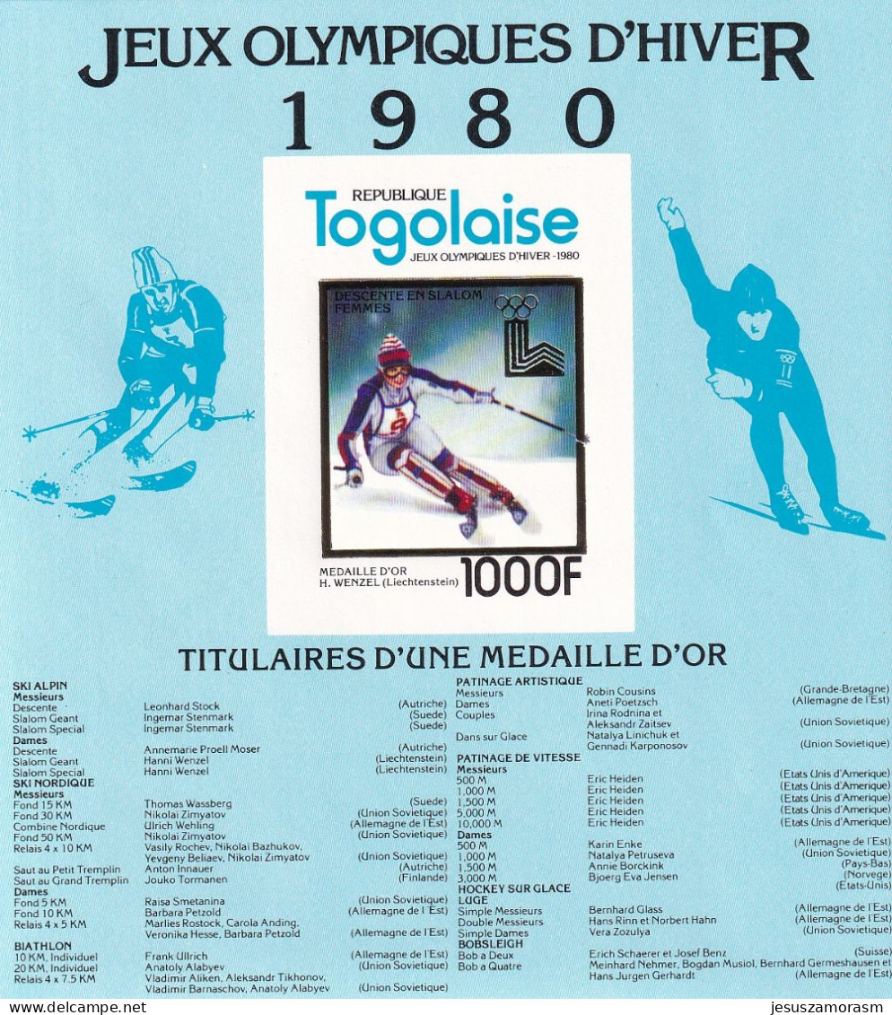 Togo Hb Michel 168B Al 173B - Invierno 1980: Lake Placid