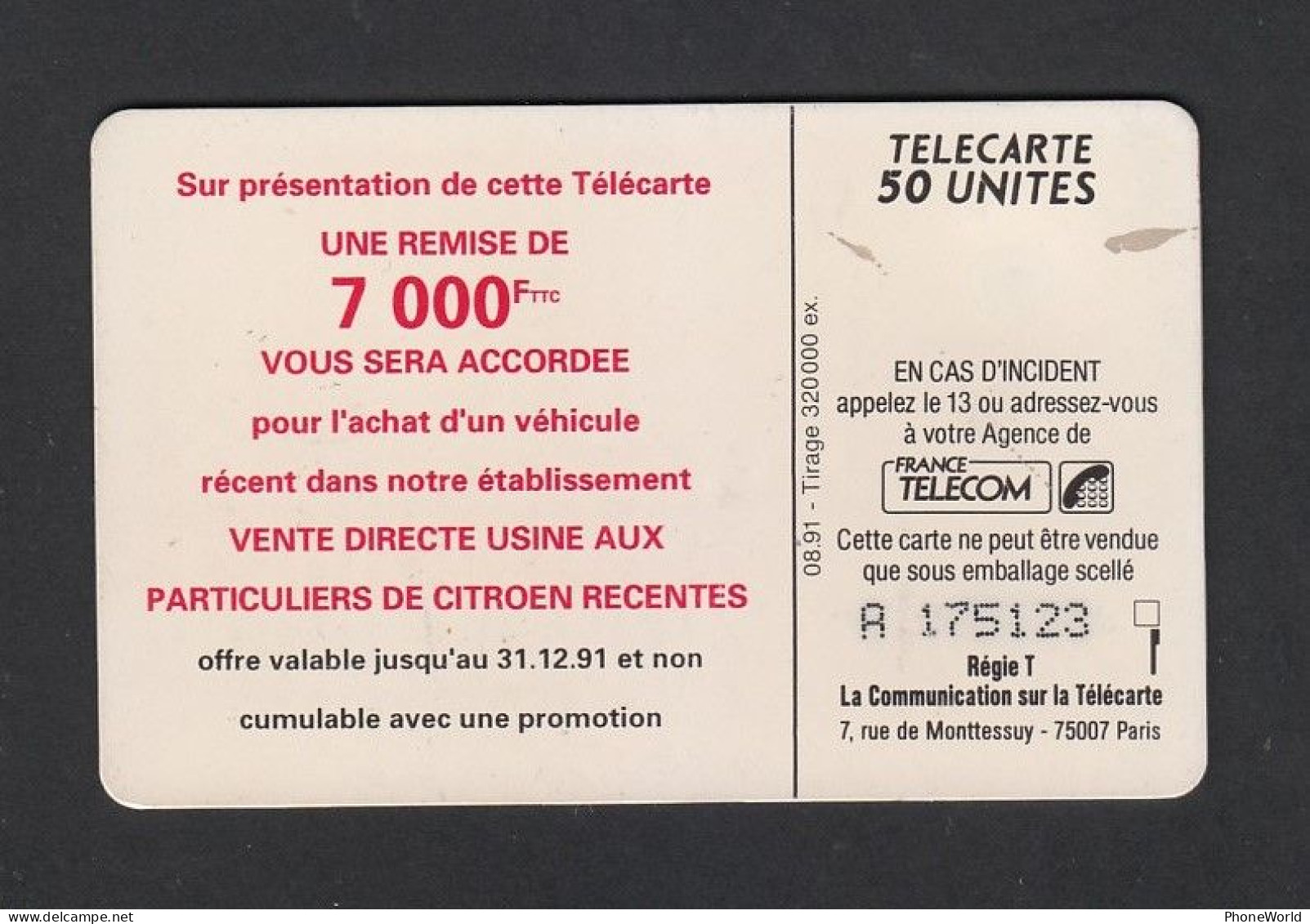 France Telecom, Peinture Sur TC!!  AC Cobra 427,  Exempl Unique!!! Avec Signature. - Errors And Oddities