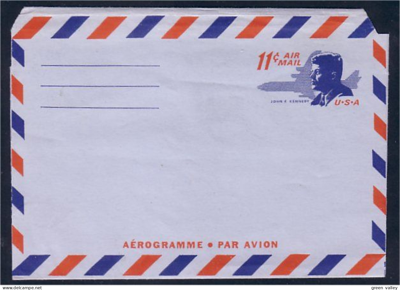 Aerogramme Air Letter Kennedy 11c Air Mail ( A82 109) - Us Independence