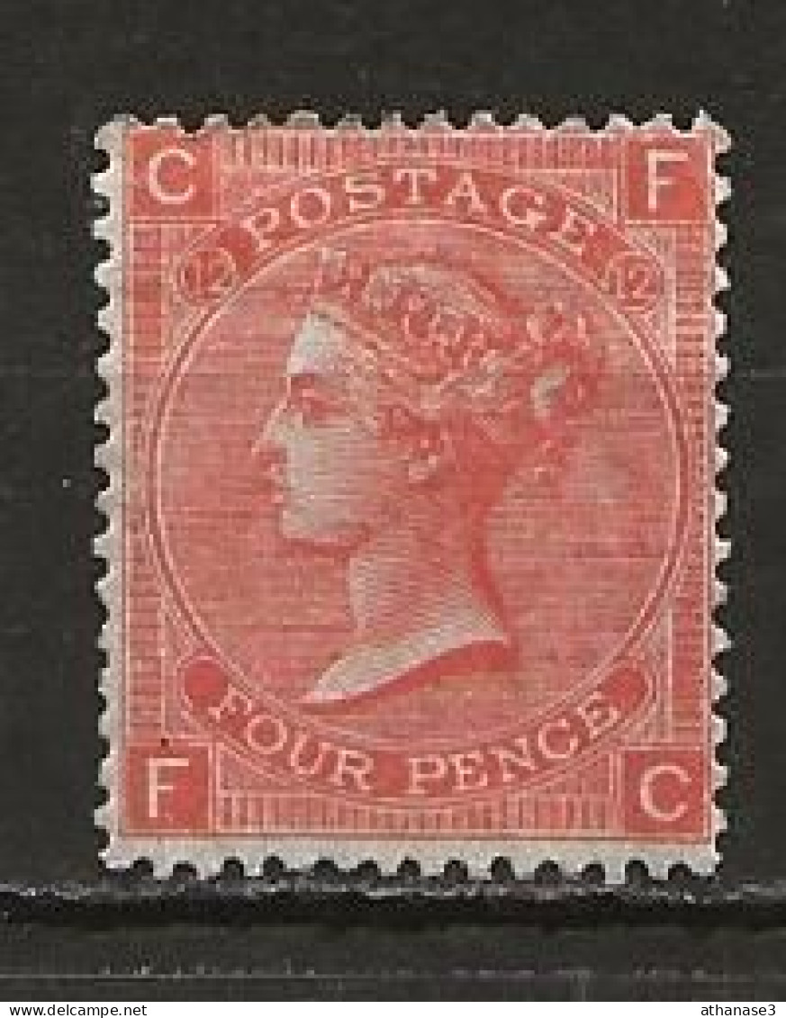 Grande-Bretagne YT N° 32  Pl. 12,  Michel N° 42 (1865) Sans Gomme  No Gum  Très Frais - Unused Stamps