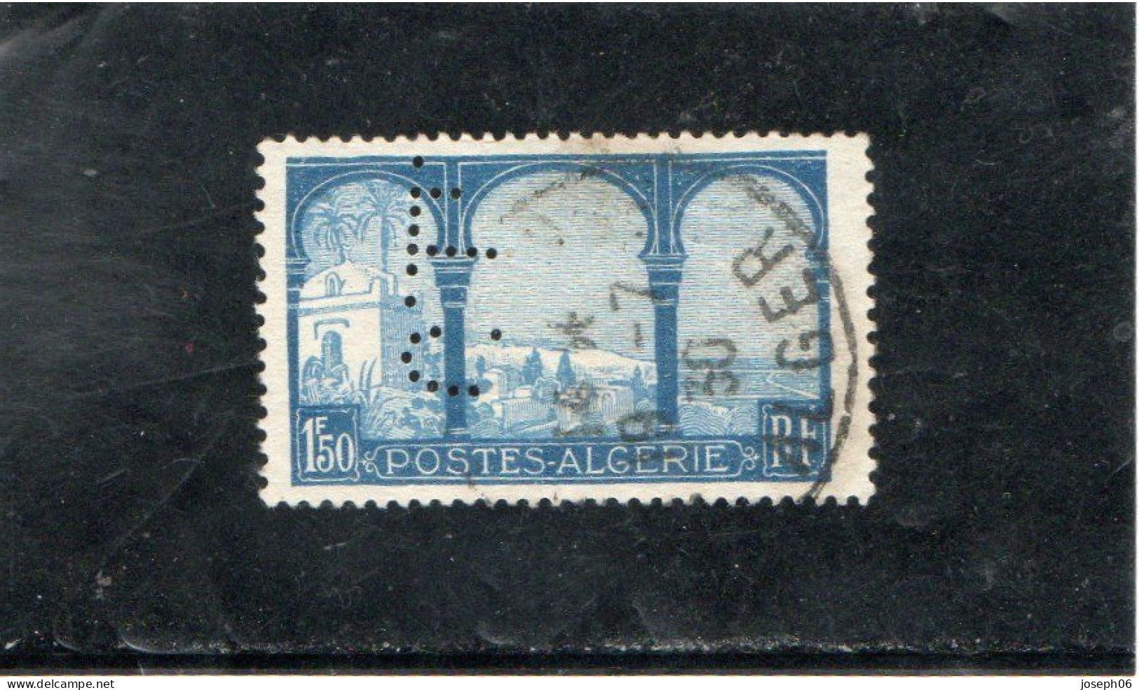 ALGERIE    1927-30  Y.T. N° 83  Oblitéré  Perforé  Frais De Gestion Compris - Gebraucht