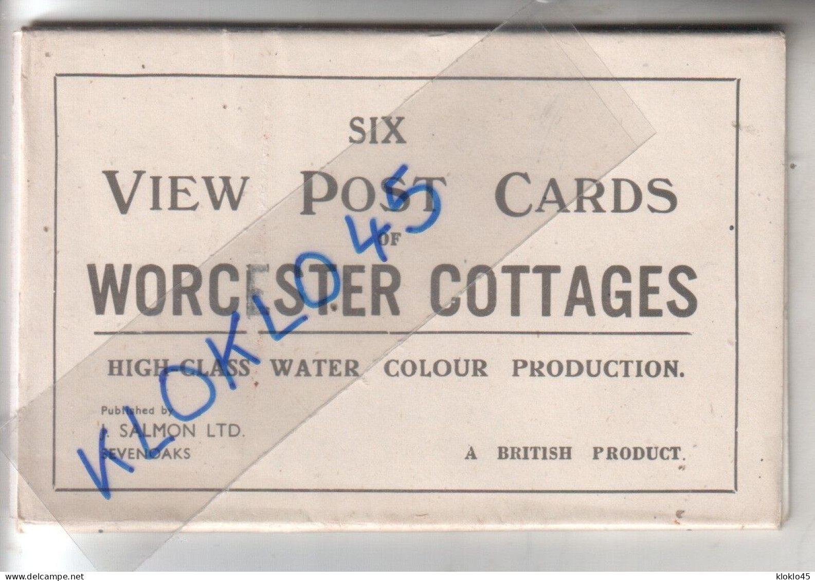 Angleterre - SIX VIEW POST CARDS OF WORCESTER COTTAGES - Published J. SALMON LTD. SEVENOAKS - CPA - Worcester