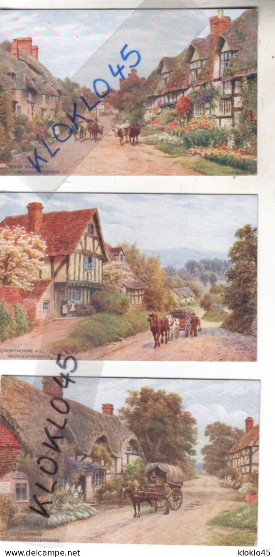 Angleterre - SIX VIEW POST CARDS OF WORCESTER COTTAGES - Published J. SALMON LTD. SEVENOAKS - CPA - Worcester