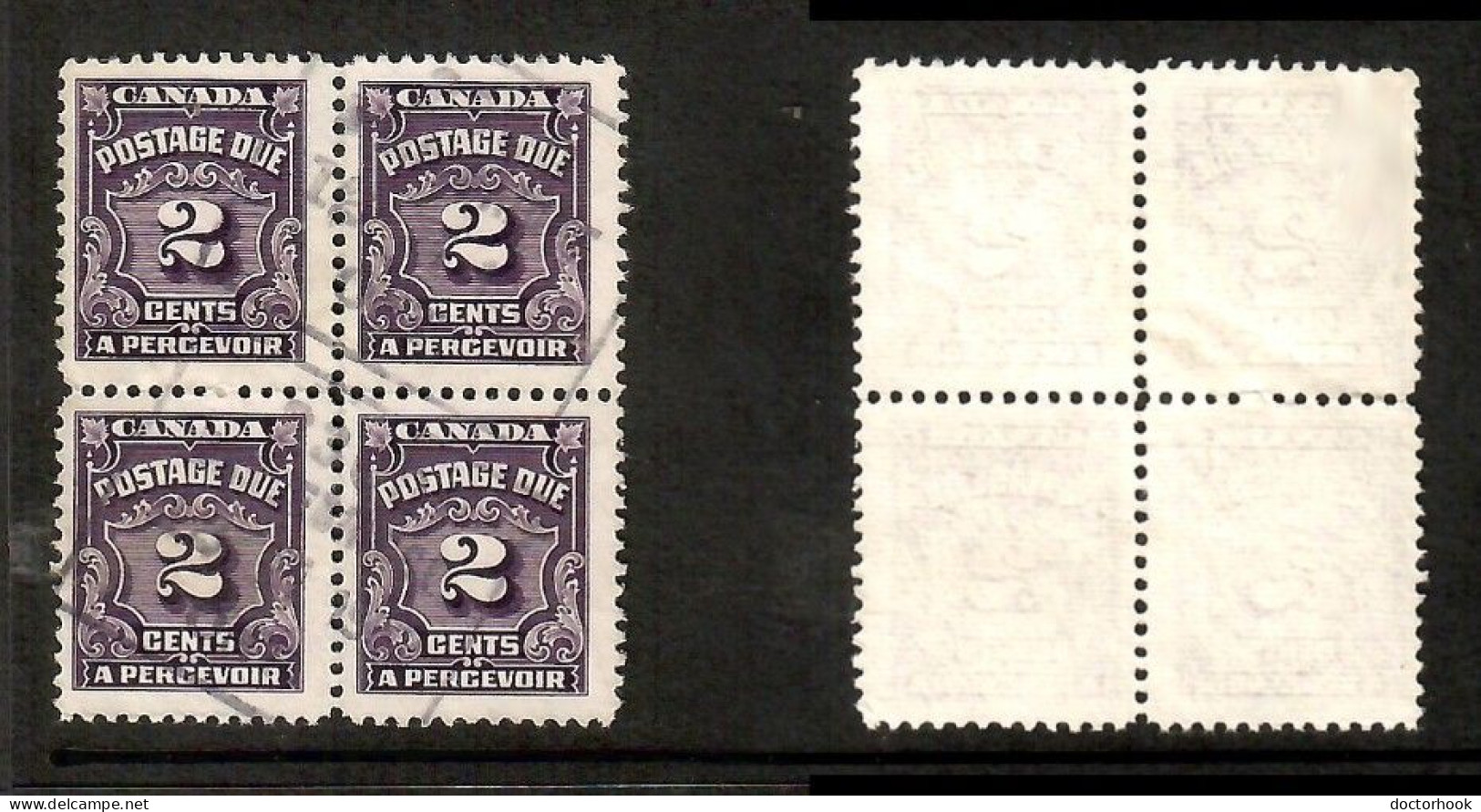 CANADA   Scott # J 16 USED BLOCK Of 4 (CONDITION AS PER SCAN) (CAN-200) - Hojas Bloque