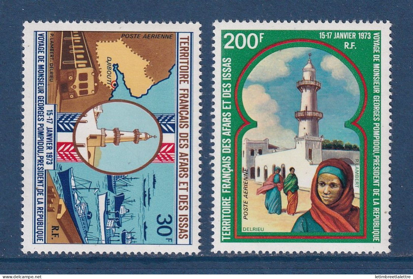 Afars Et Issas - YT PA N° 78 Et 79 ** - Neuf Sans Charnière - Poste Aérienne - 1973 - Unused Stamps