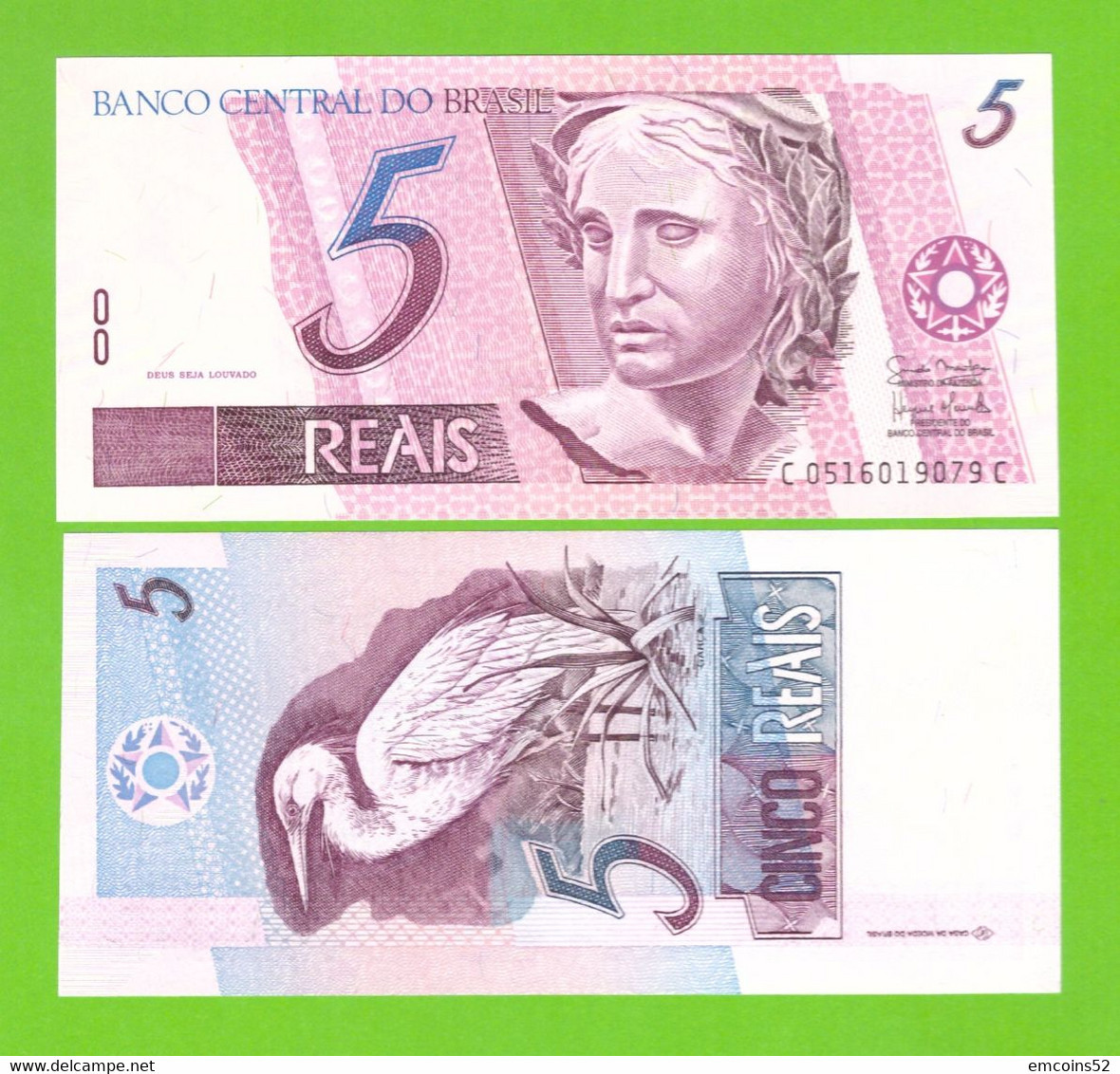 BRAZIL 5 REAIS 1997/2011  P-244Ai UNC - Brazilië