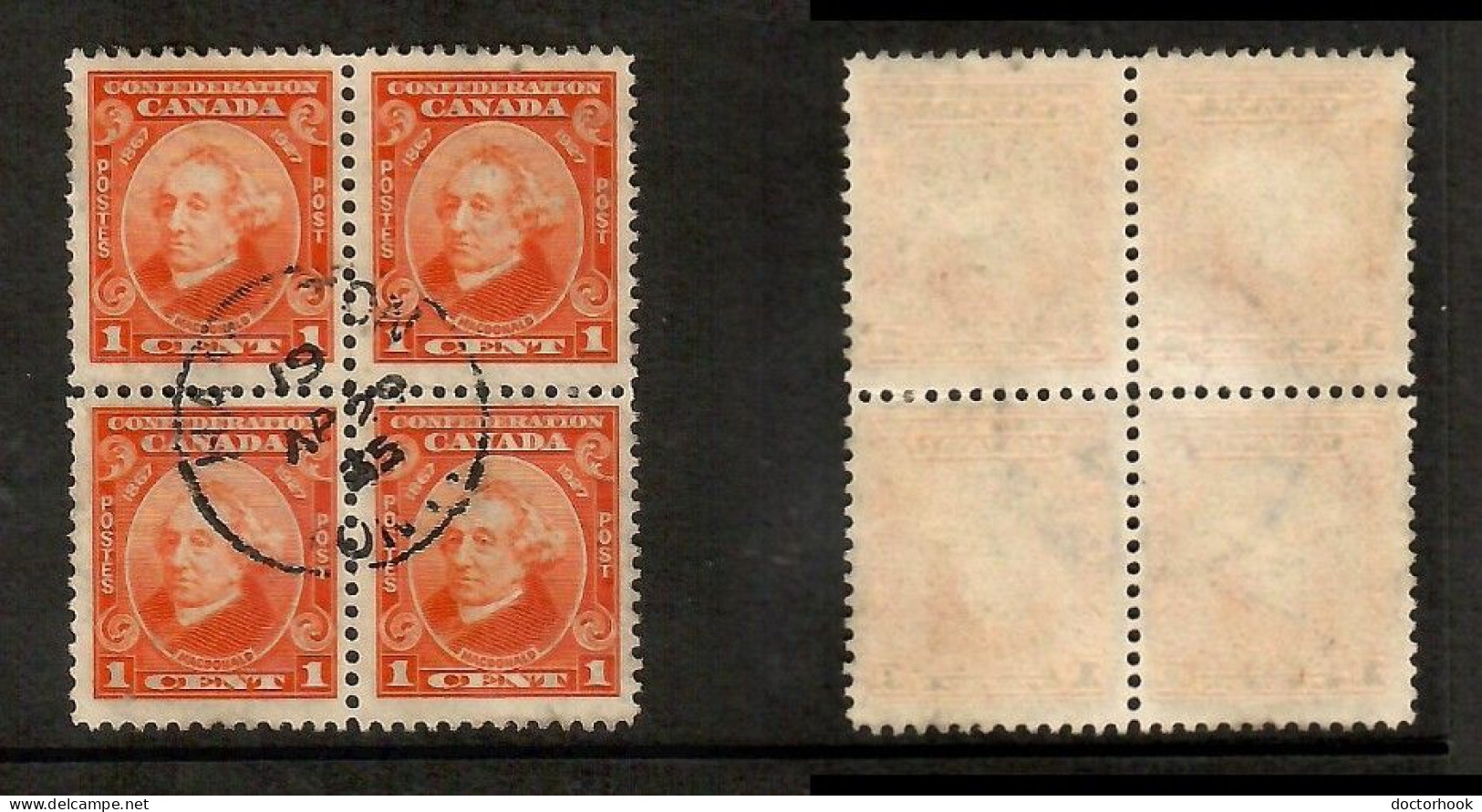 CANADA   Scott # 141 USED BLOCK Of 4 (CONDITION AS PER SCAN) (CAN-205) - Blocs-feuillets