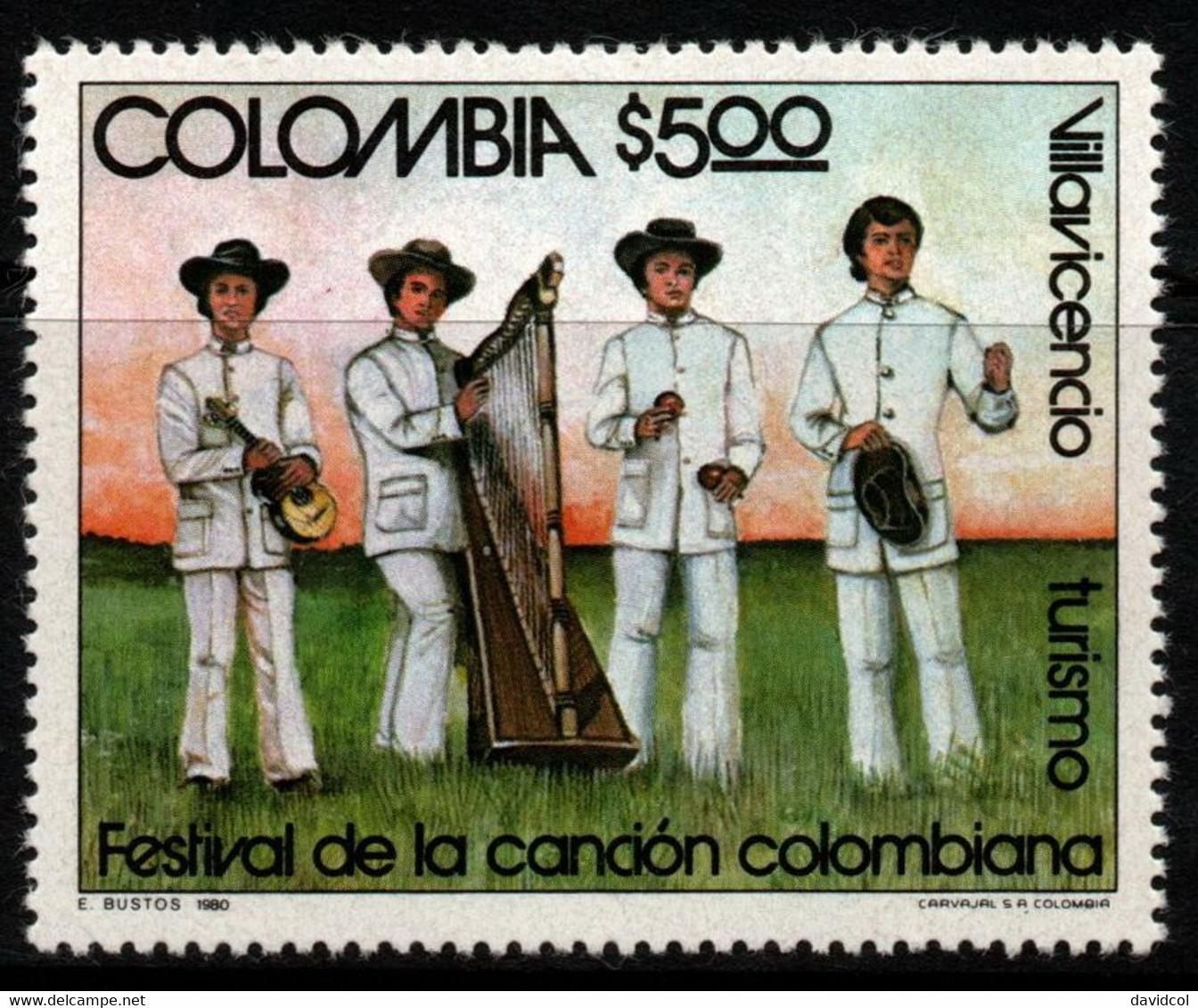 11- KOLUMBIEN - 1980- MI#:1451-MNH- “GRUPO LLANERO”, TRADITIONAL MUSIC- ARP - Colombie