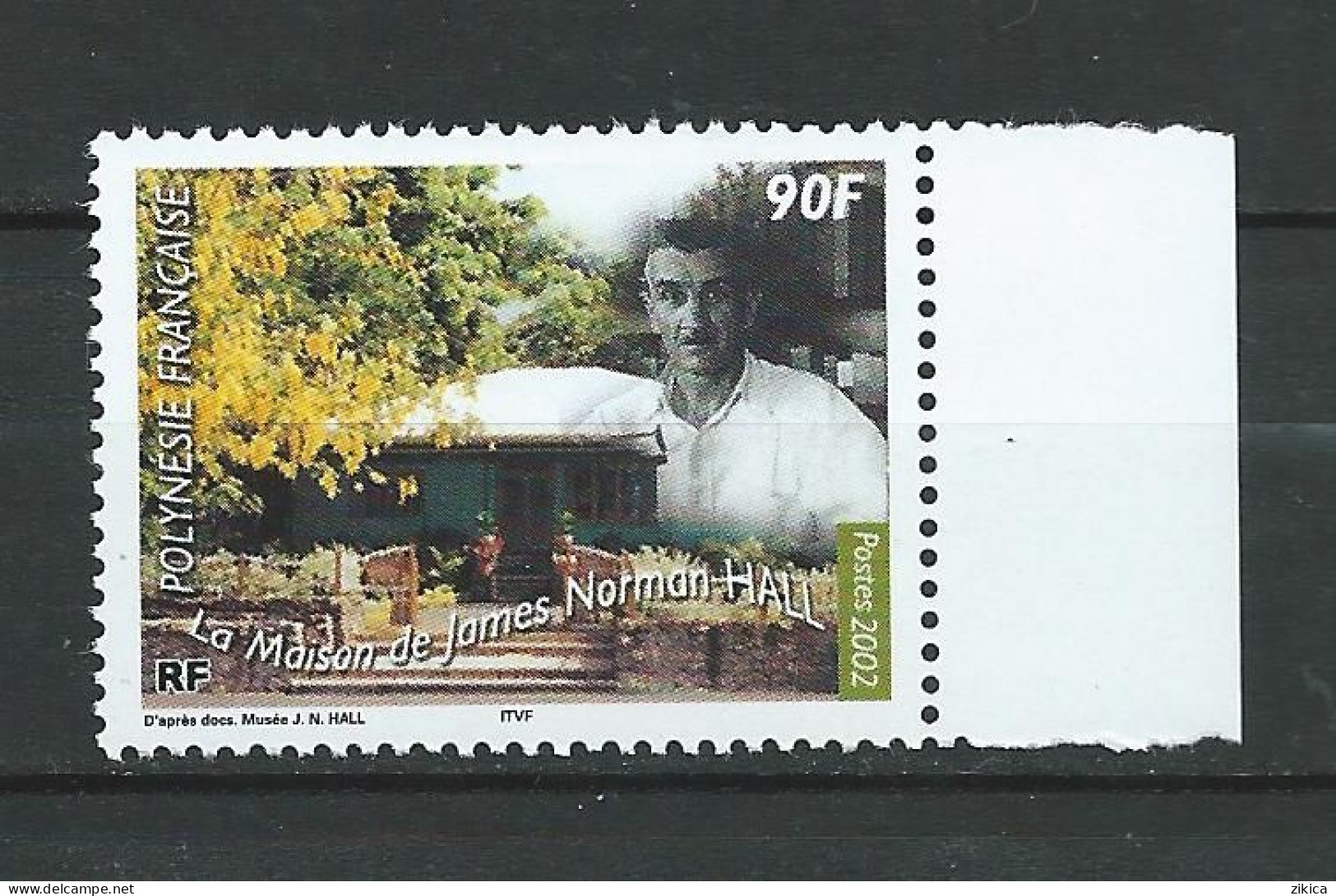 French Polynesia / Polynésie Française 2002 Inauguration Of James Norman Hall House, Museum.Architecture.Building. MNH** - Storia Postale