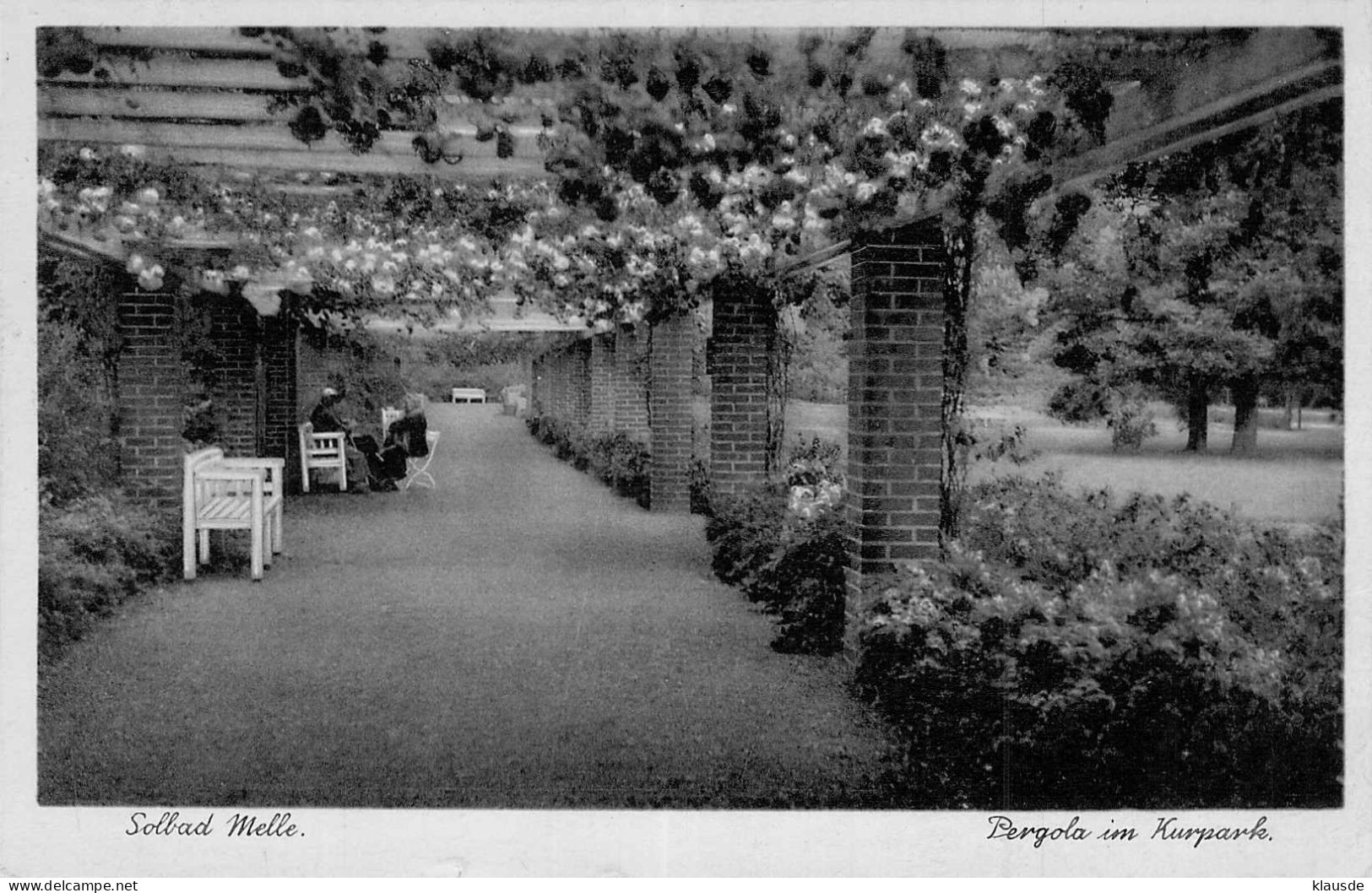 Solbad Melle - Pergola Im Kurpark Gel.1941 - Melle