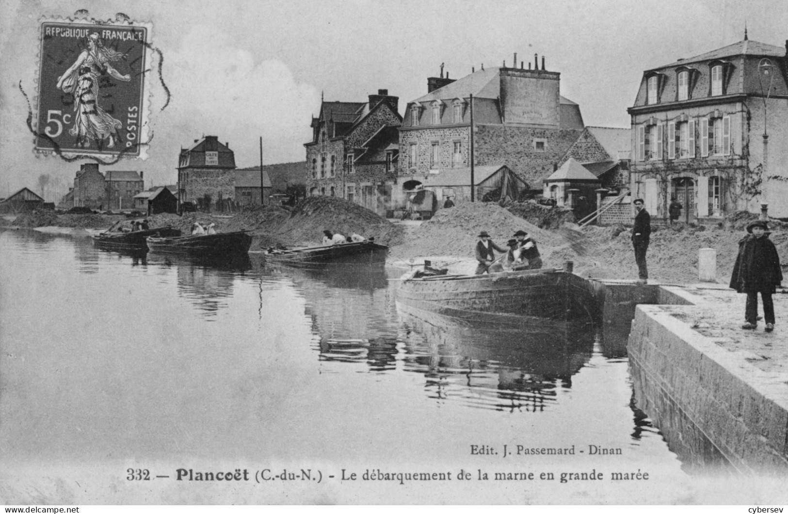 PLANCOET - Le Débarquement De La Marne En Grande Marée - Grandes Barques - Animé - Plancoët