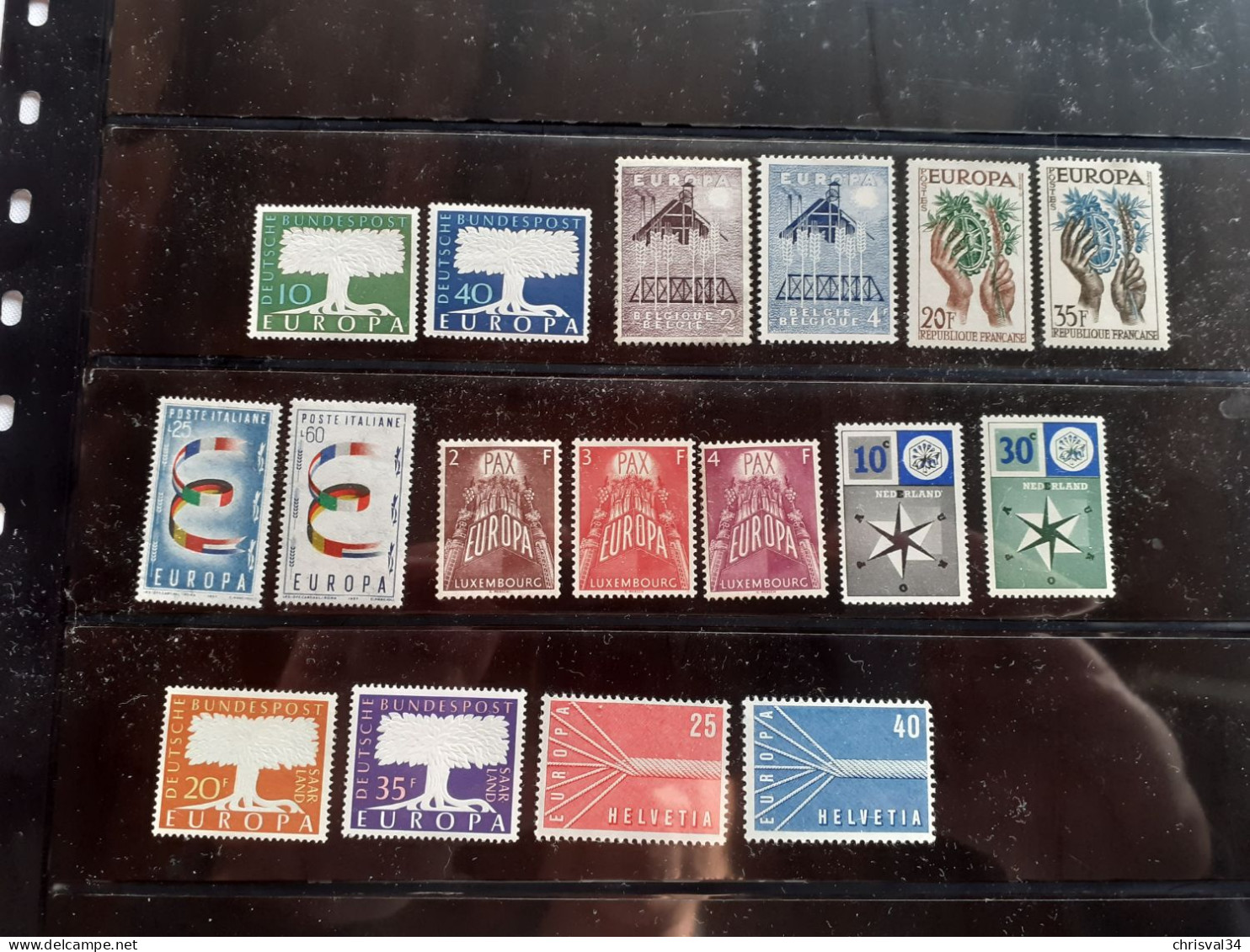 TIMBRES      EUROPA   ANNEE  COMPLETE   1957    COTE  207,00  EUROS  NEUFS  LUXE** - Full Years