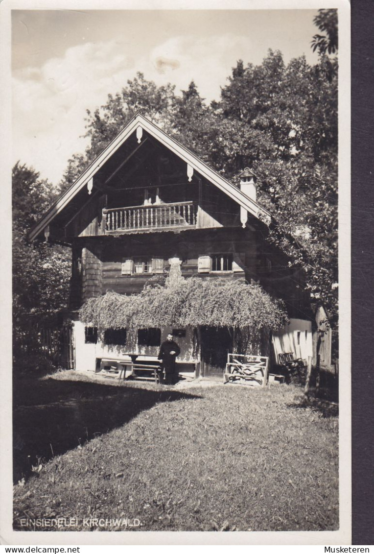 Deutsches Reich PPC Einsiedelei Kirchwald Wallfahrtskirche Nussdorf A. Inn MÜNCHEN 1931 BERLIN Echte Real Photo (2 Scans - Chiemgauer Alpen