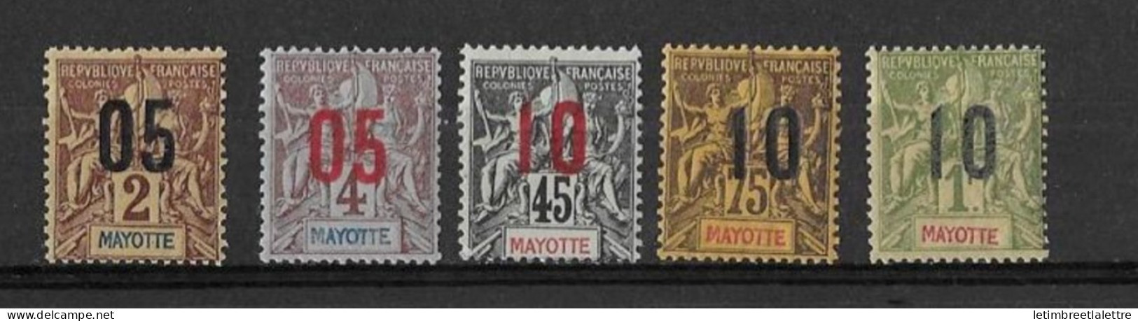 Mayotte - YT N° 21 22 28 30 Et 31 ** - Neuf Sans Charnière - Neufs
