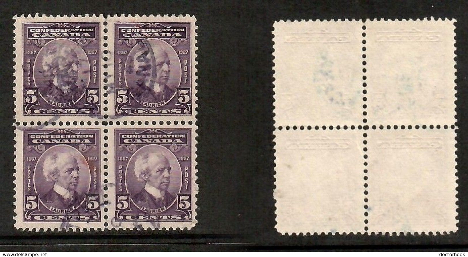 CANADA   Scott # 144 USED BLOCK Of 4 (CONDITION AS PER SCAN) (CAN-207) - Blokken & Velletjes