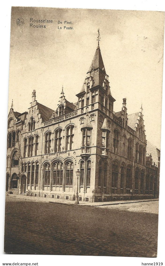 Roeselare De Post Roulers 1927 La Poste Htje - Roeselare