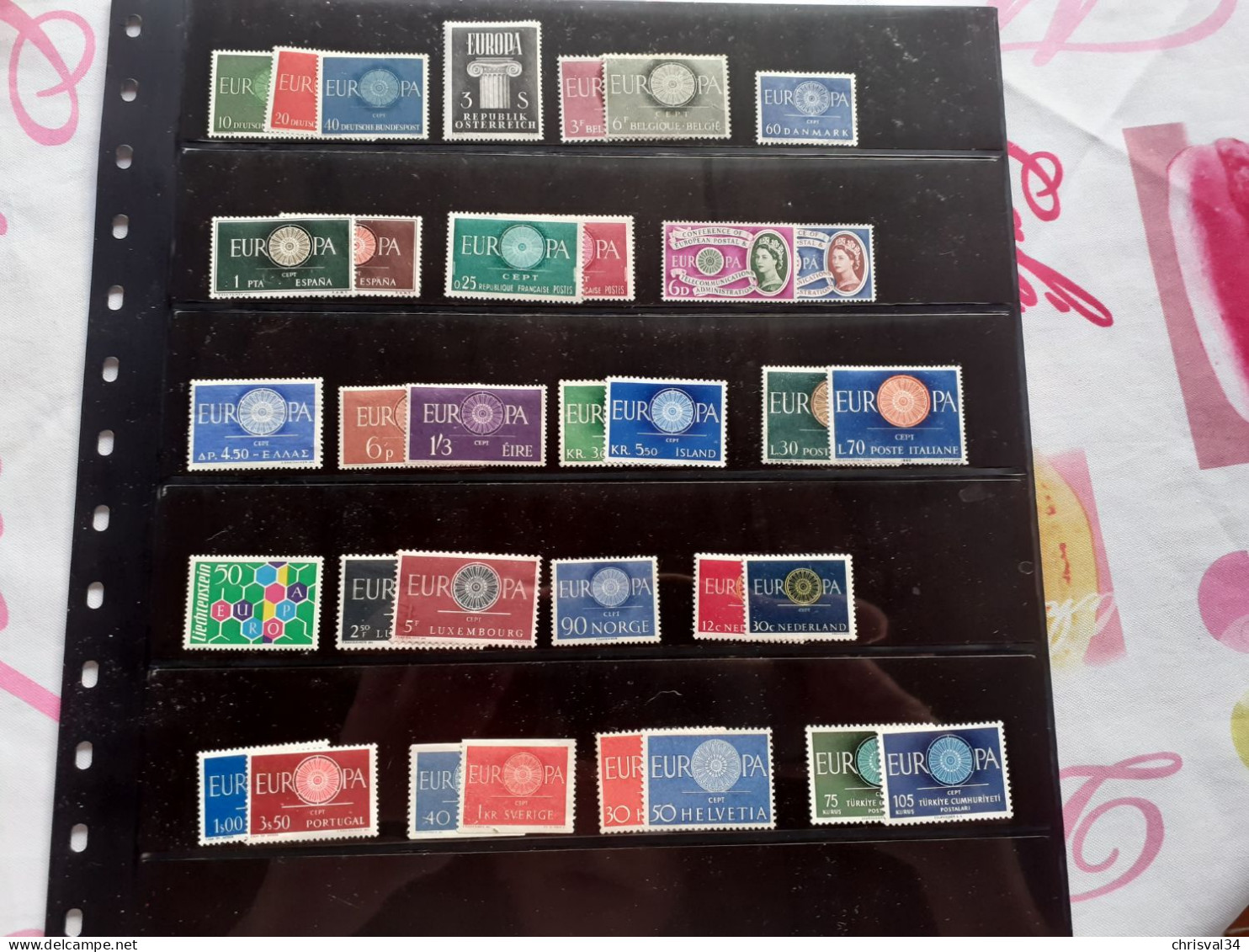 TIMBRES      EUROPA   ANNEE  COMPLETE   1960    COTE  206,00  EUROS  NEUFS  LUXE** - Komplette Jahrgänge