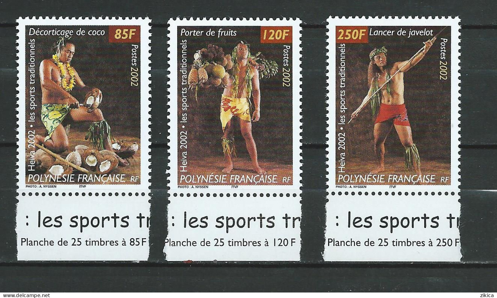 French Polynesia / Polynésie Française 2002 "Heiva 2002" Traditional Arts And Sports Festival. MNH** - Brieven En Documenten