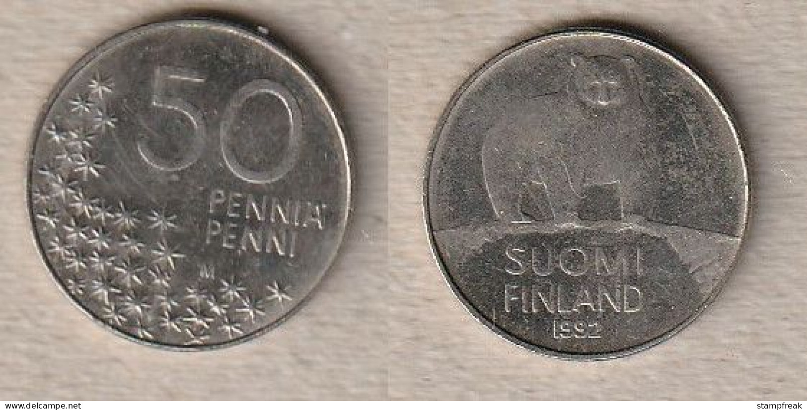 02277) Finnland, 50 Penniä 1992 - Finlande