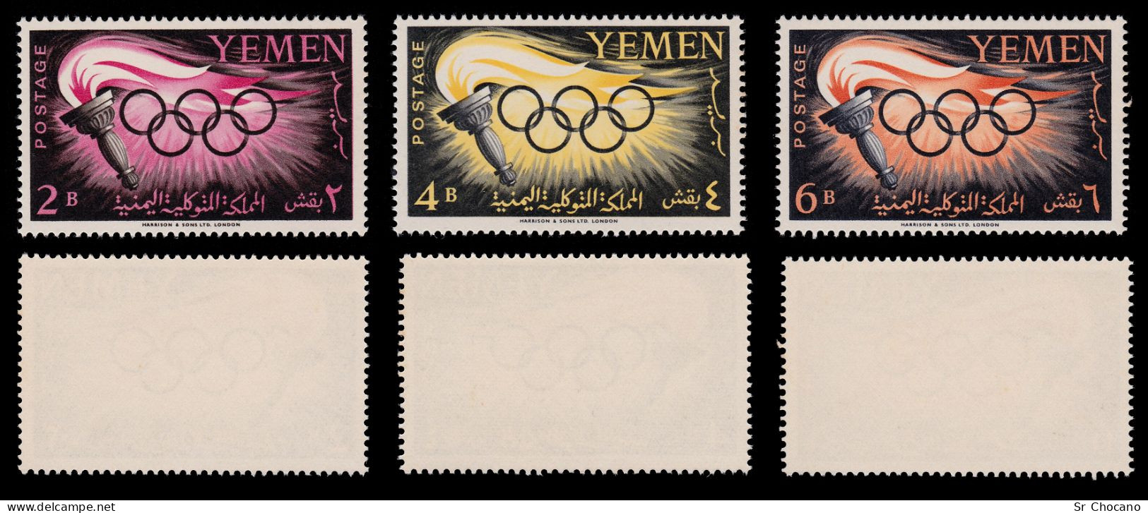 YEMEN STAMPS.1960.17th Olympic Games.Rome.SCOTT 98-102.MNH. - Yemen