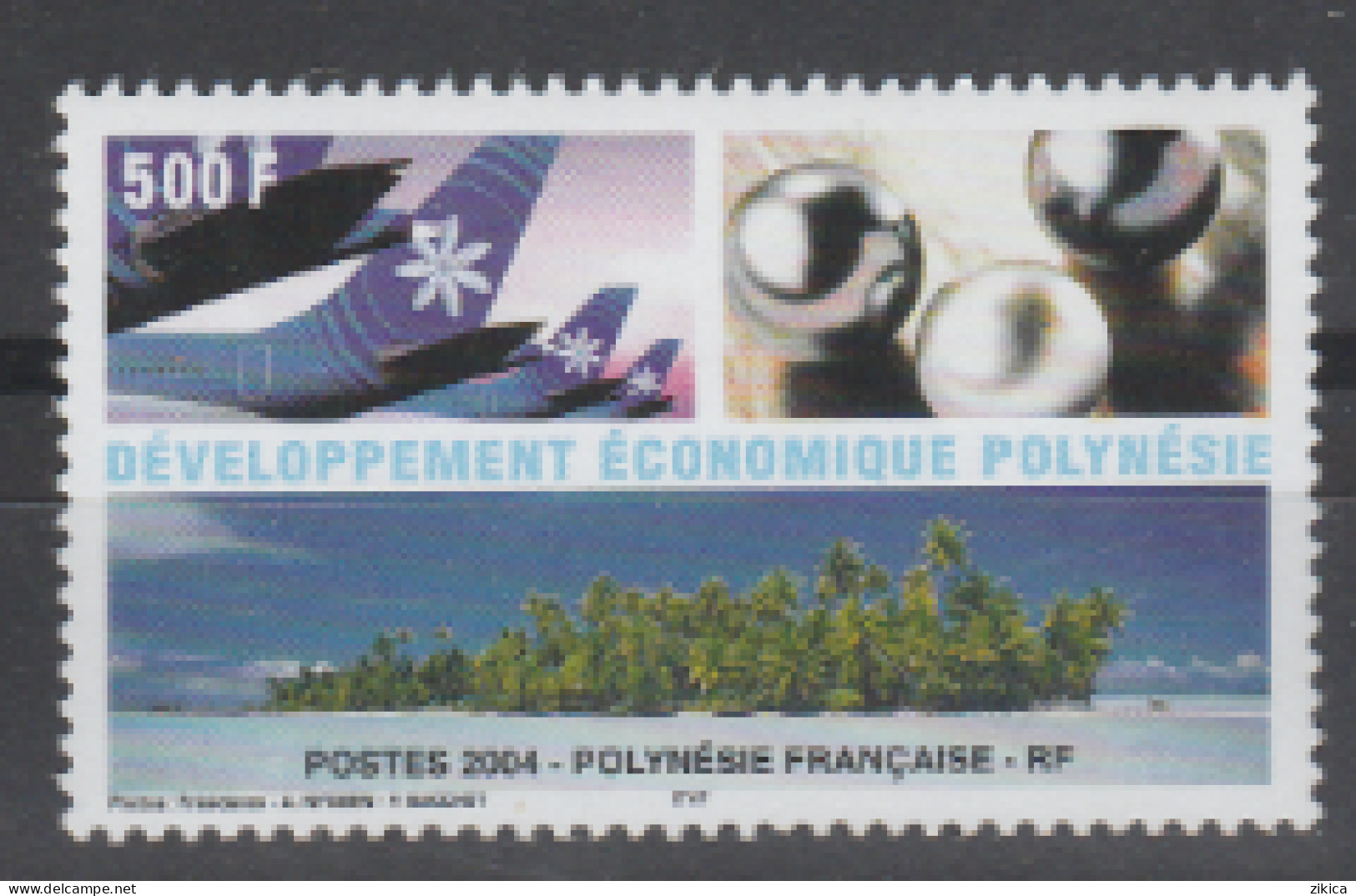 French Polynesia / Polynésie Française 2004 Economic Development.Airplane, Aviation, Forest. MNH** - Storia Postale