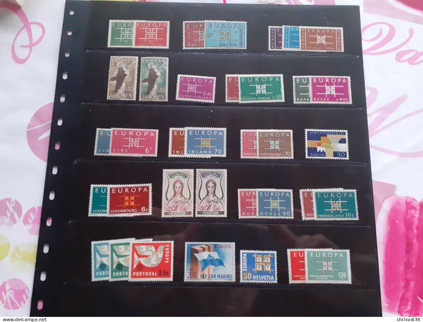 TIMBRES      EUROPA   ANNEE  COMPLETE   1963    COTE  123,00  EUROS  NEUFS  LUXE** - Années Complètes