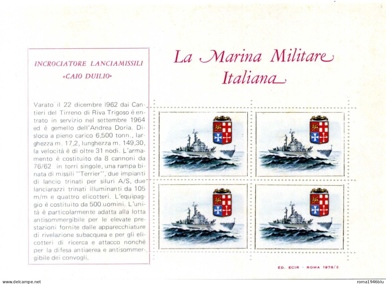 MARINA MILITARE ITALIANA - Erinofilia