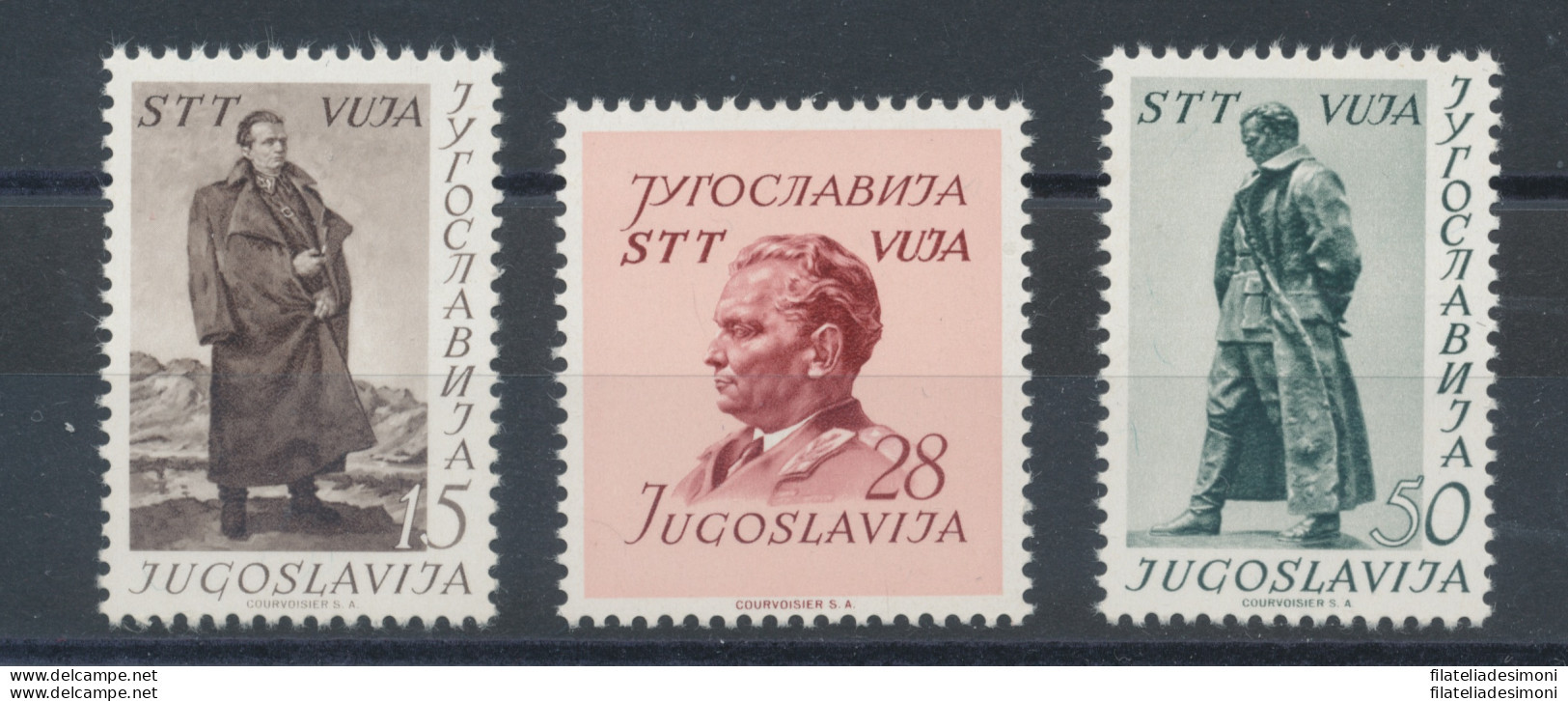 1952 TRIESTE B, N° 52/54 - 60° Compleanno Del Generale Tito , MNH** - Other & Unclassified