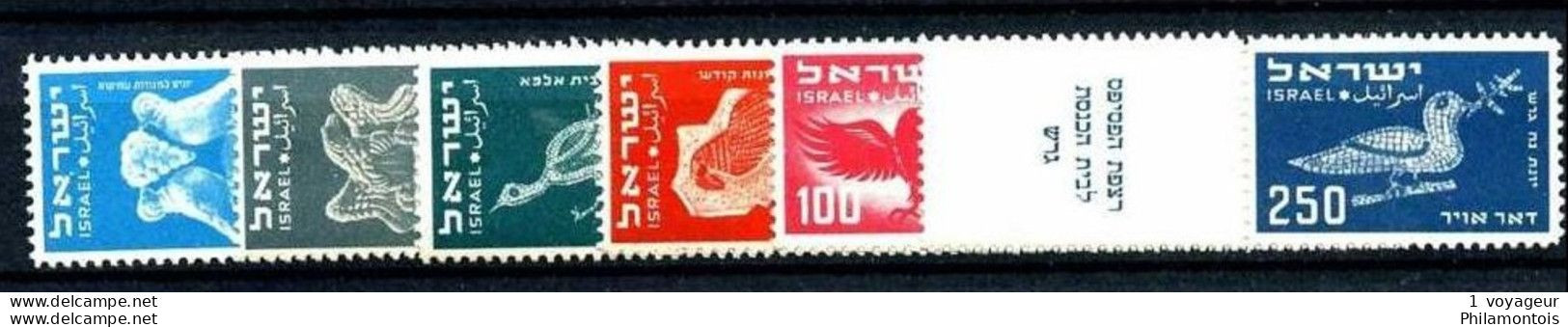 ISRAEL - PA 1 / 6 - Oiseaux - Neufs N* Avec Tab Sans Bandelette. - Posta Aerea